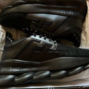Versace Chain Reaction "Triple Black" sneakers. Size 45 (men’s size 12)
